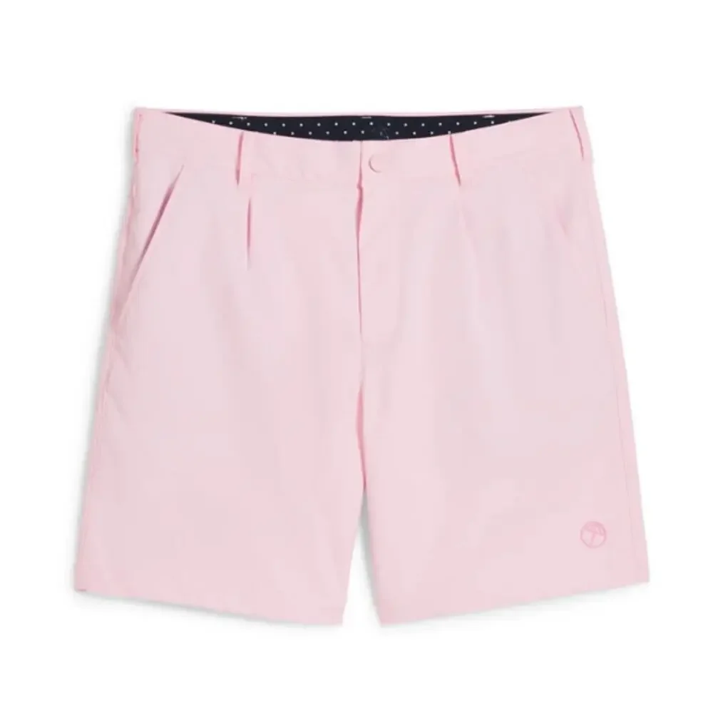 PUMA X AP Men's  Pale Pink Pleated 7" Golf Shorts Size 36 - Picture 4 of 9